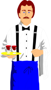 8067-illustration-of-a-waiter-with-wine-glasses-pv